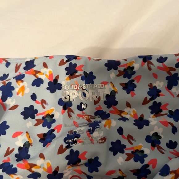 NWT floral Solid and striped leggings - Picture 2 of 4